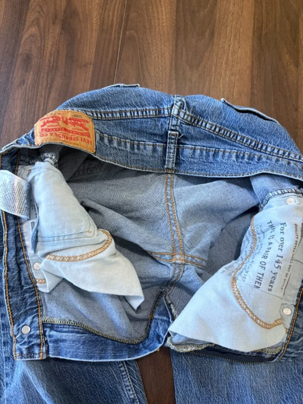 Levi Mens Jeans Medium Wash Blue 36x30 - Picture 6 of 15